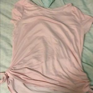 Pink and white striped shirt